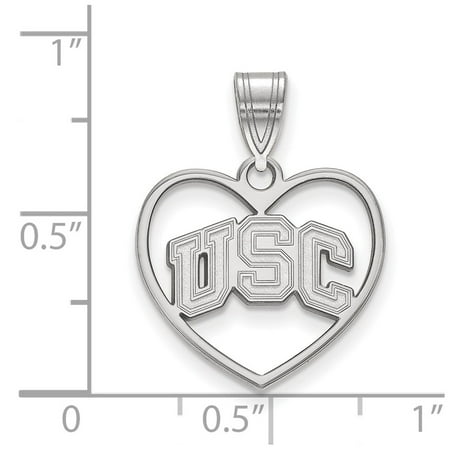 White Sterling Silver Charm Pendant Georgia NCAA Southern University 25 mm 18